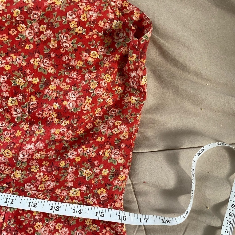 PoloJean Ralph Lauren Black Label Floral Straps Cotton Maxi Tiered Dress, Sz: XL - Picture 8 of 11